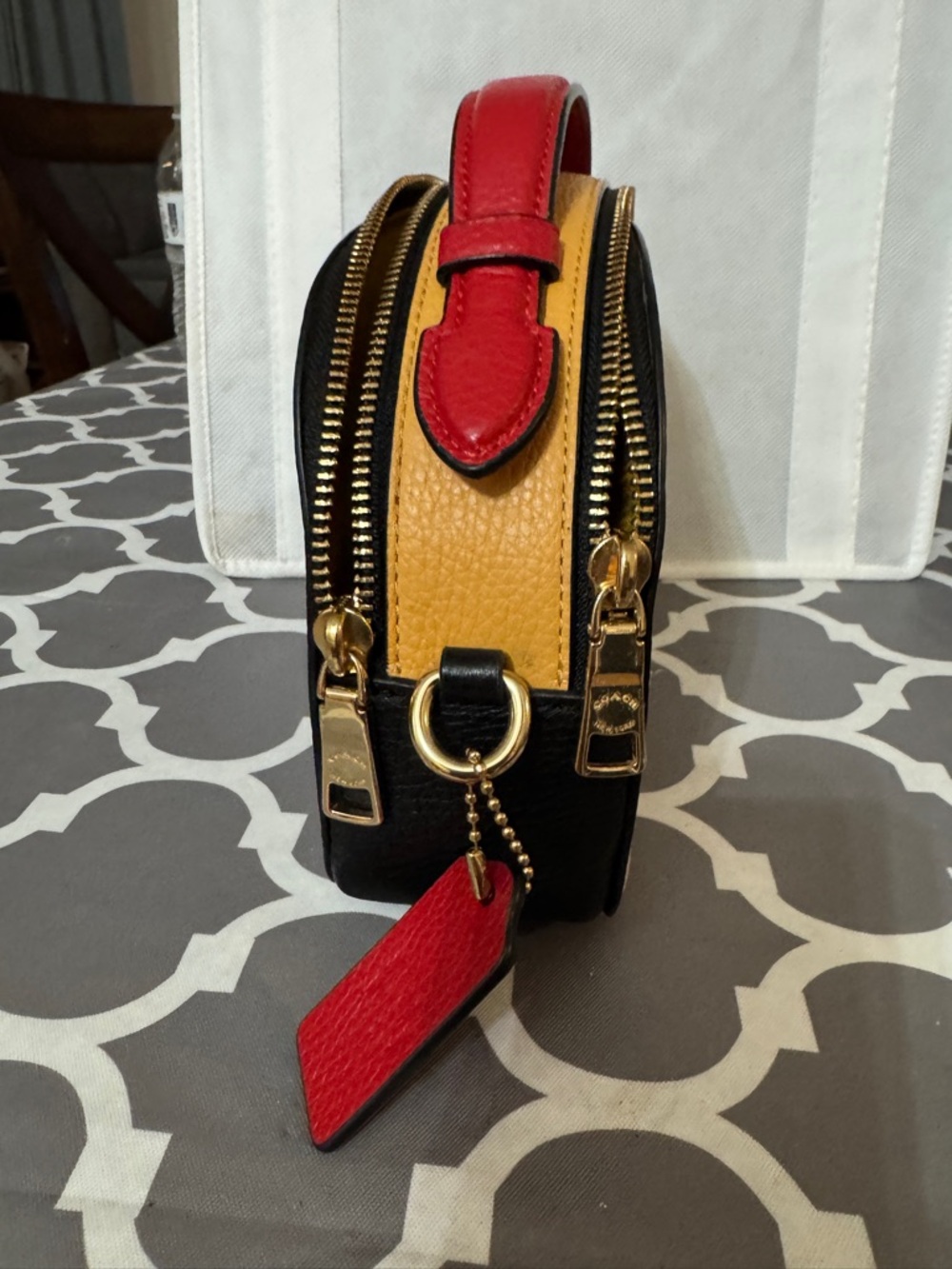 Coach Cream & Red Dome Crossbody with Mickey Graphic - Picture 4 of 10